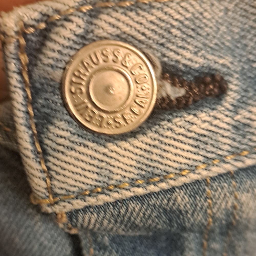 Levi's Light Blue Denim with Silver Button